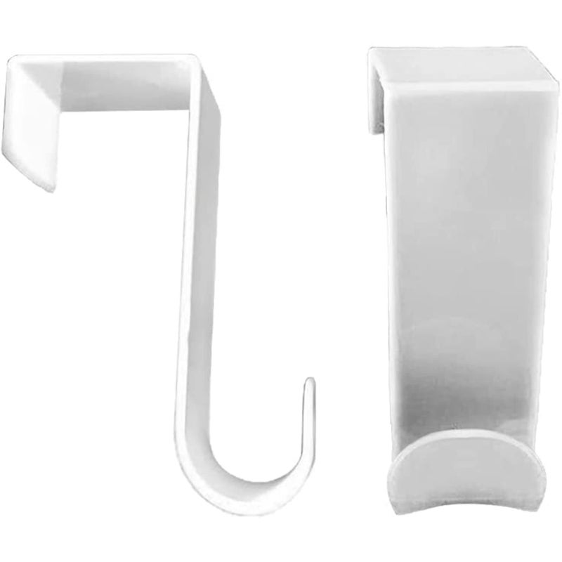 1st Choice Over The Door Hooks Hangers, Laundry Hanger White Plastic 2 Pack Coats Towels Clothes,White - Image 3